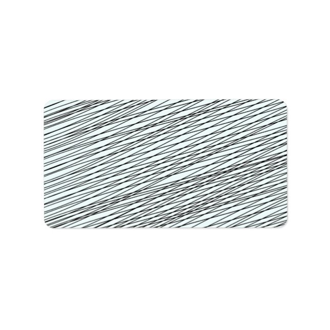 Black Messy linjer speciell gåva Adressetikett (Framsidan)