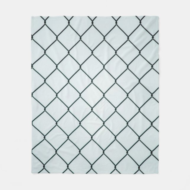 Black metal chain link fence fleecefilt (Framsidan)