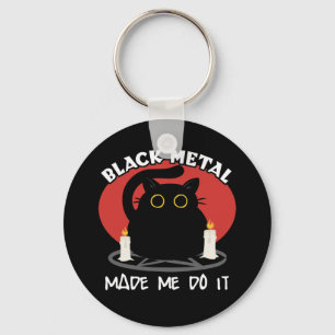 Black Metall Funny Quote Sataniskt svart katt Nyckelring
