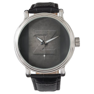 Black Metall Rustic Z Monogram Watch Armbandsur