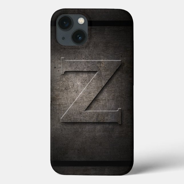 Black Metall Z Monogram Iphone case (Baksida)