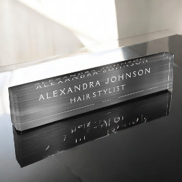 Black Metallic Foil Modern Elegant Business