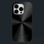 Black Metallic Mönster Stainless Steel Titta 3<br><div class="desc">Svart,  blankt metallisk mönster rostfritt stål. Anpassningsbar och valfritt monogram. Detta är en bild av rostfritt stål mönster och inte av äkta metall. Finns på andra produkter</div>