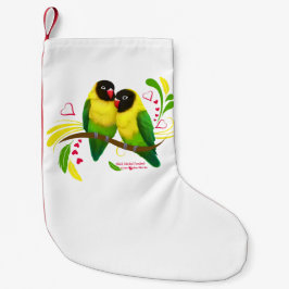 Black Mfrågade Lovebird Liten Julstrumpa