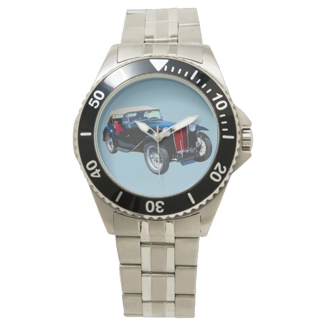 Black Mg Tc Antique-bil Armbandsur (Framsida)