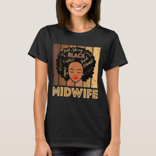 Black Midfru Strong Afro African American Women T Shirt