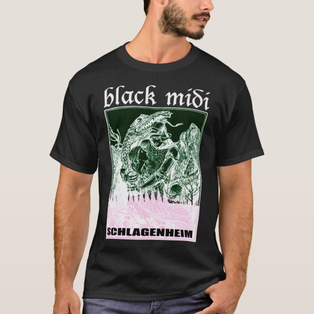 Black Midi Schlagenheim Essential T-Shirt (Framsida)