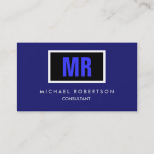 Black Midnight Blue Monogram, svart, kvalitet, uni Visitkort
