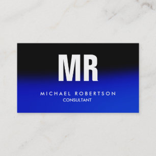 Black Midnight Blue Monogram, svart, kvalitet, uni Visitkort