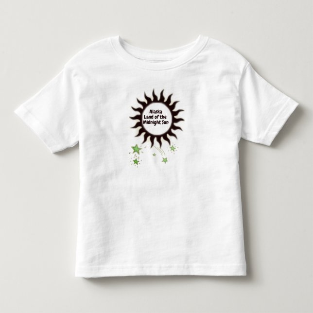 Black Midnight Sol i Alaska T Shirt (Framsida)