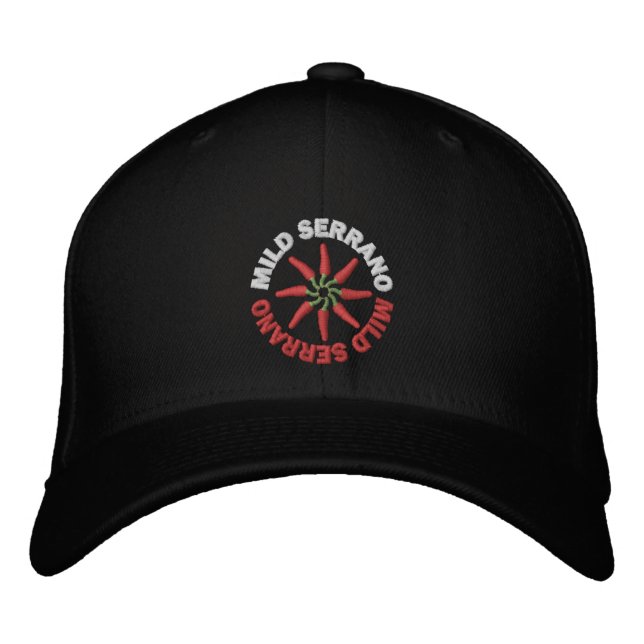 Black Mild Serrano Hat Broderad Keps (Framsida)