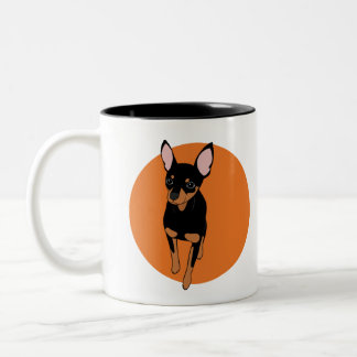 Black Min Pin Miniature Pinscher Hund Coffee Mugg