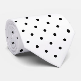 Black Mini Polka Dot Mönster on White Slips