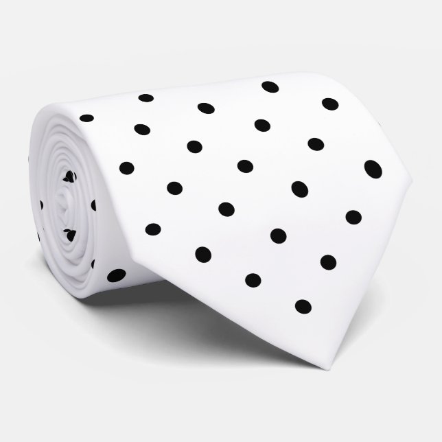 Black Mini Polka Dot Mönster on White Slips (Rullad)