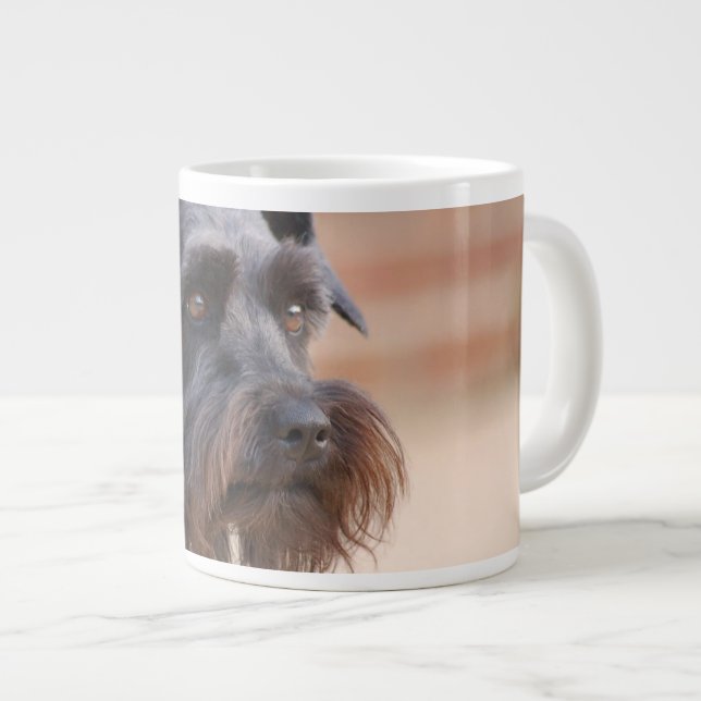 Black Miniature Schnauzer Jumbo Mugg (Framsida höger)