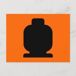 Black Minifig Head by Customize My Minifig Vykort