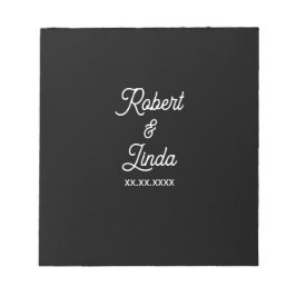 Black Minimal Personalized Custom Notes Notepad Anteckningsblock