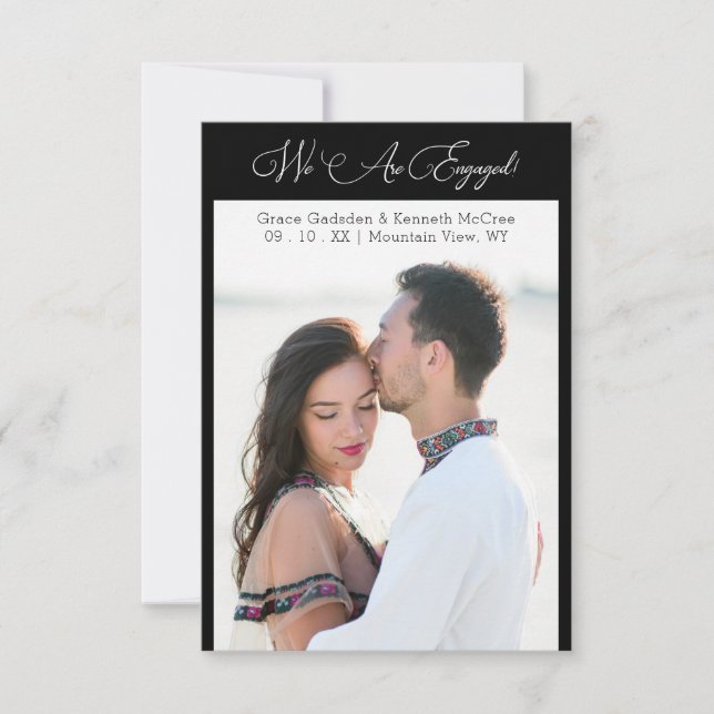 Black Minimalist Personalized Photo Elegant Script (Framsida)