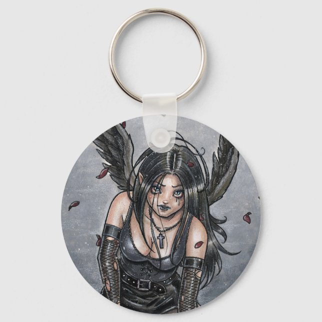Black Misery Angel Keychain Nyckelring (Framsida)