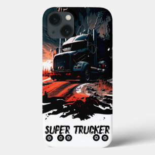 BLack Mobila Lastbil, Trucker-gåva, Hjul Stänk Art