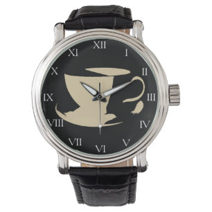 Black Mod Coffee Kopp Watch Armbandsur