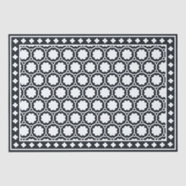 Black Modern Bone Inlay Decoupage Paper