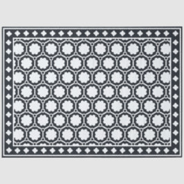 Black Modern Bone Inlay Decoupage Paper