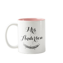 Black Modern Calligraphy Personlig Winter Mugg