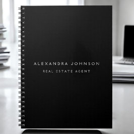 Black Modern Elegant Professionell Classy Anteckningsbok