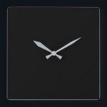 Black Modern Fyrkantig Klocka<br><div class="desc">Elegant Black Modern Wall Clock</div>