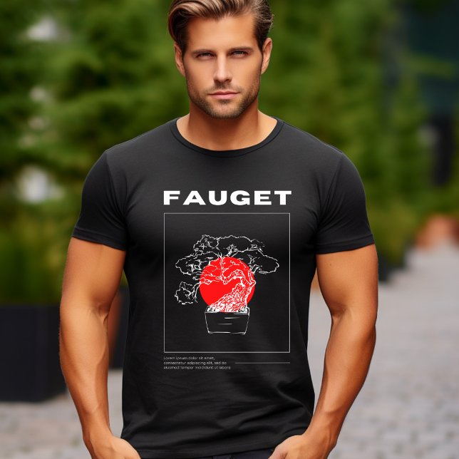 Black Modern Handdraw Illustration Träd T-Shirt (Skapare uppladdad)