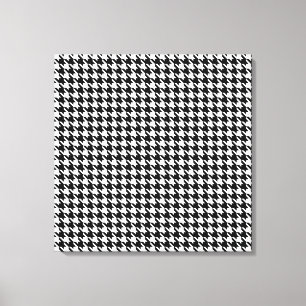 Black Modern Houndstooth på Emporiomoffa Canvastryck