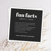 Black Modern Minimal Roligt Facts Birthday År