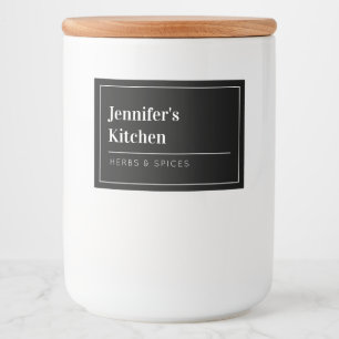 Black Modern Minimalist Kitchen Mat Etiketter