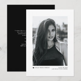 Black Modern Minimalist Photo Studenten Meddelande