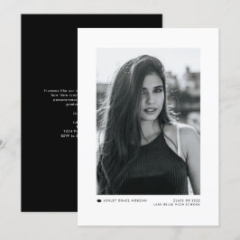 Black Modern Minimalist Photo Studenten Meddelande