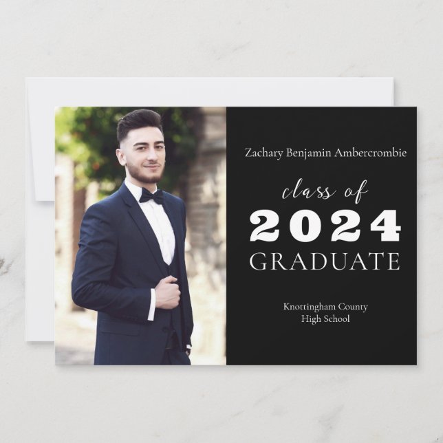 Black Modern, minimalistisk Student i högskolan Meddelande (Framsida)