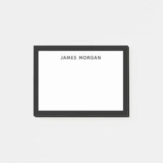 Black Modern Namn Professionell Post-it Block