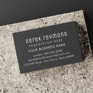 Black Modern Professional Visitkort
