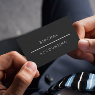 Black Modern Professionell Accounting Financial Visitkort