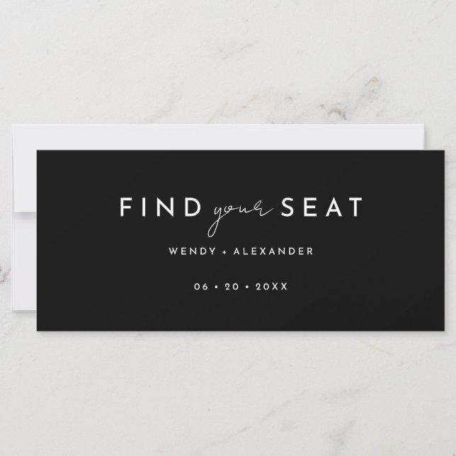 Black Modern Script Hanging Seing Chart Header (Framsida)