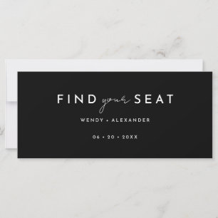 Black Modern Script Hanging Seing Chart Header