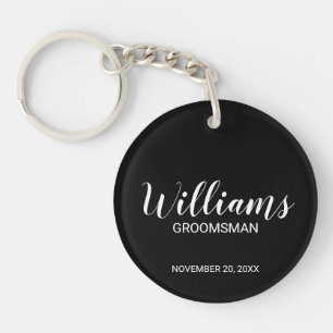 Black Modern Script Personlig Groomsman
