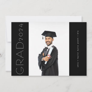 Black Modern Sideways Grad Photo Meddelande