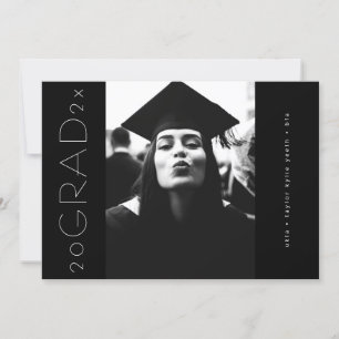 Black Modern Sideways Grad Photo Meddelande