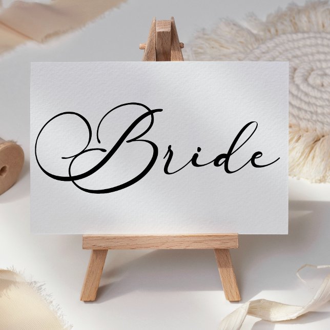 Black Modern Simple Bröllop Reserved Place Card Placeringskort (Skapare uppladdad)