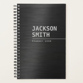 Black Modern Simple Personlig Namn Professionell