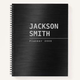 Black Modern Simple Personlig Namn Professionell