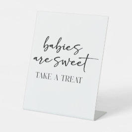 Black Modern Simple Scrip Baby Shower Favor