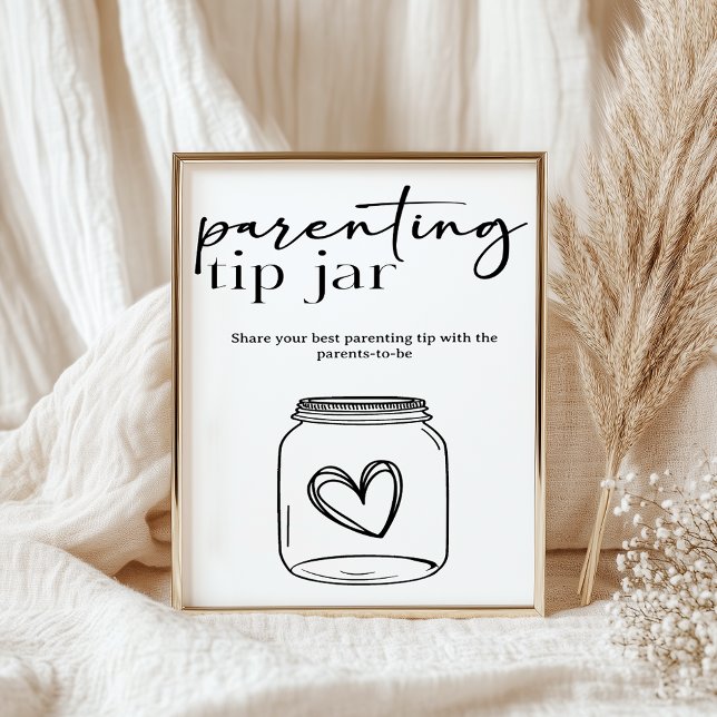 Black Modern Simple Script Baby Parenting Tip Poster (Skapare uppladdad)